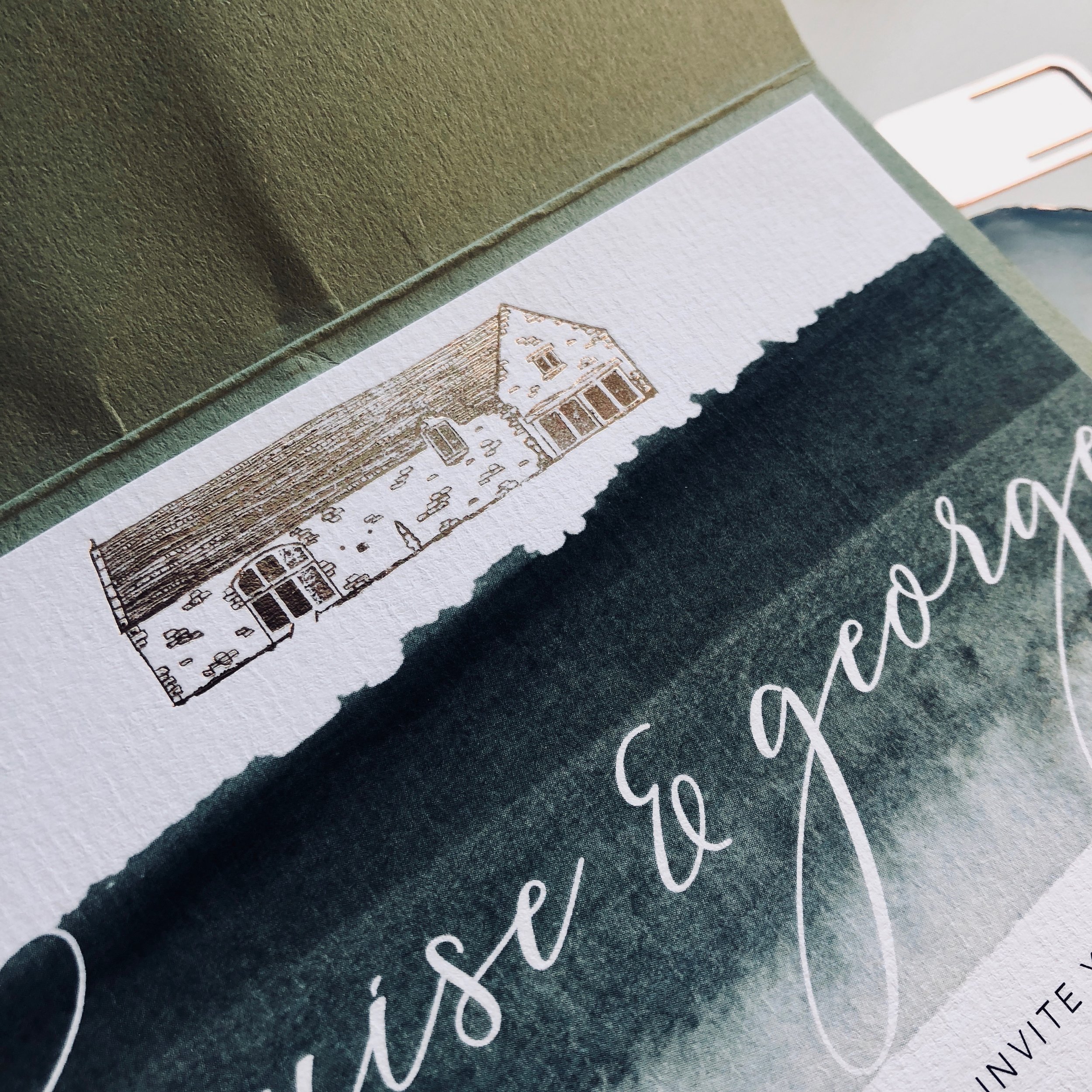 Lapstone Barn Wedding Invitation